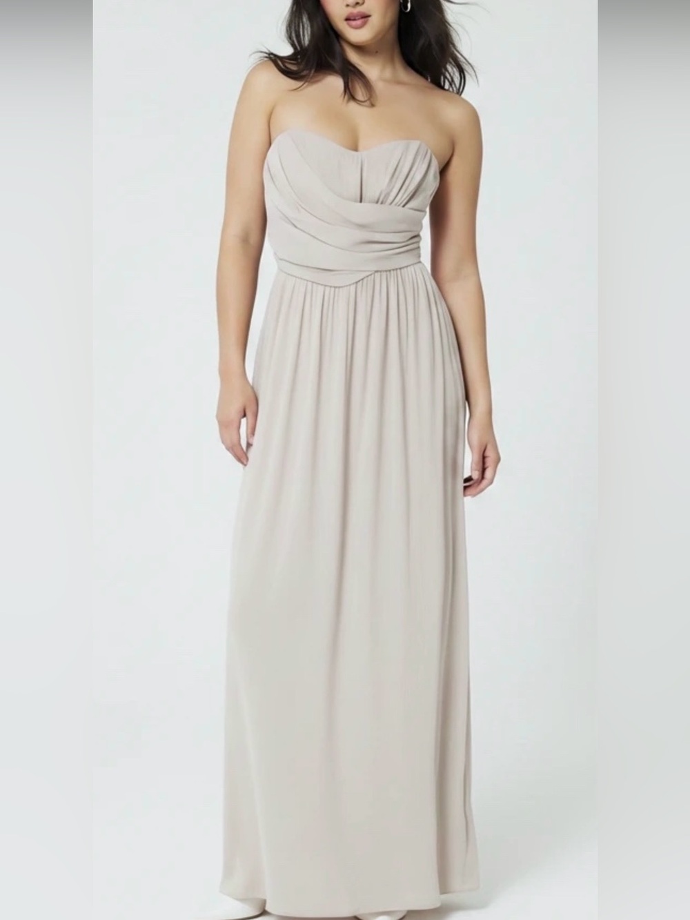 Lulu’s Grey Strapless Formal Dress